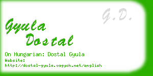 gyula dostal business card